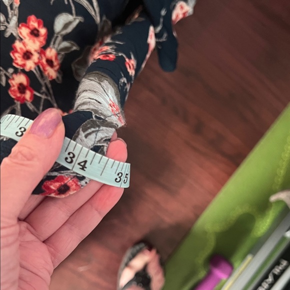 Band of Gypsies Black Floral Wrap Mini Dress with red and White Blooms - Picture 12 of 12